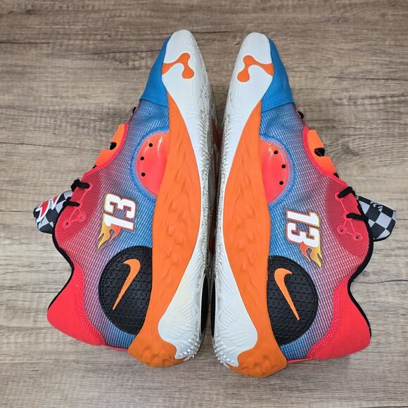 Nike PG 6 NRG x Hot Wheels Men\'s Size 14 Blue Orange Red Sneakers (DH8446-400)